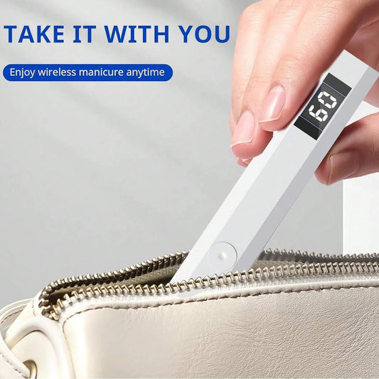 Handheld Rechargeable UV LED Nail Lamp with Desk Stand - Portable Gel Dryer