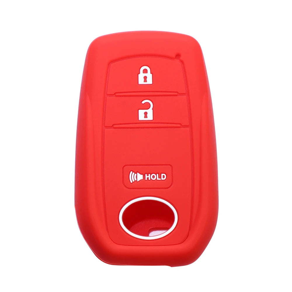 Lcyam Key Fob Cover Case Remote Protector Smooth Silicone Fits for Toyota Rav4 Corolla Camry Hilux Car Accessories Key Cover