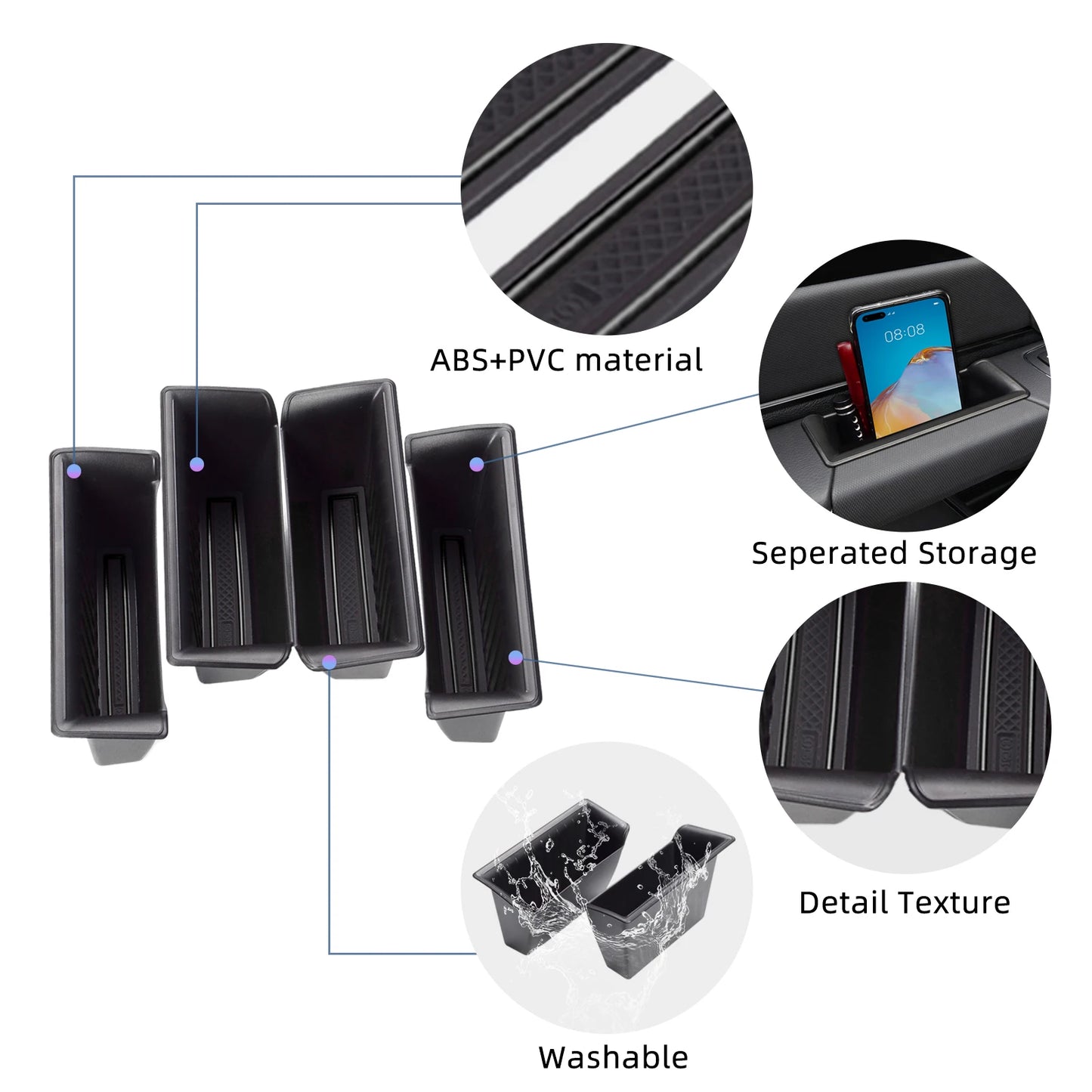 Door Handle Storage Box Organizer Tray — Dodge RAM 1500 (2019-2026)