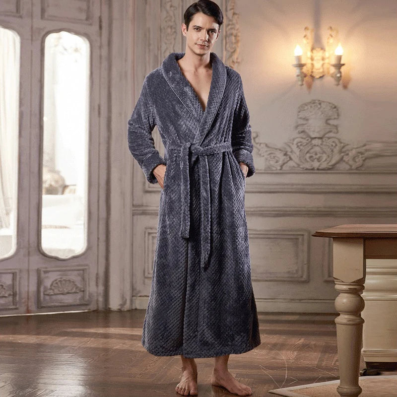 Women's Long Zip-Up Flannel Bathrobe, Plus Sizes