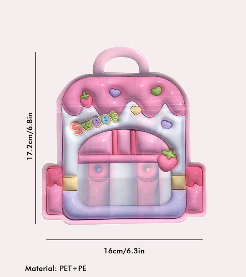 10/50PCS Zipper Cartoon Storage Bag Cute 3D Cartoon Backpack Small Items Storage Bag Valentine Day Birthday Gift Packaging Bag
