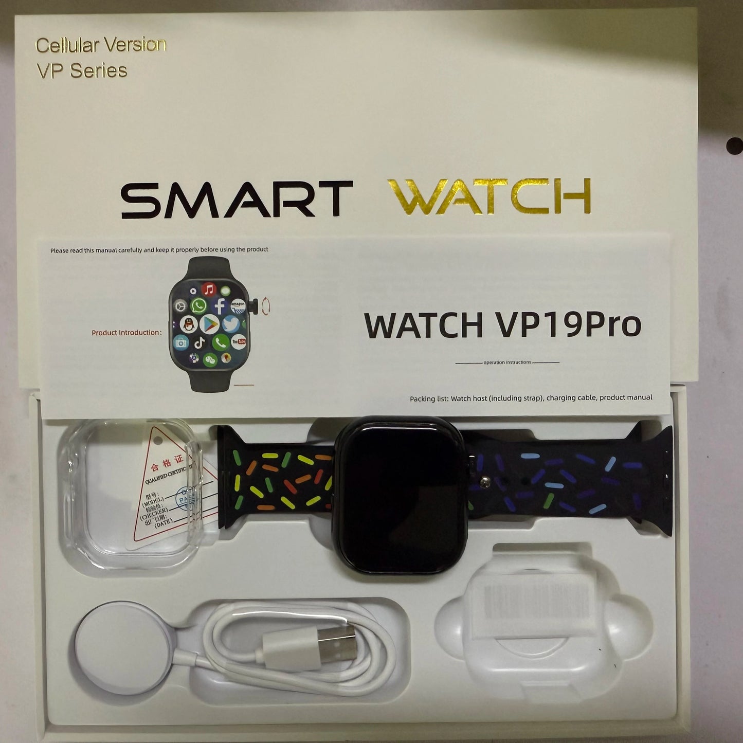 VP19 Pro Smartwatch Touch ID 2.29inch Amoled Android S11 Plus Smart Watch With 8MP Rotary Camera GPS WIFI NFC Google Play Store