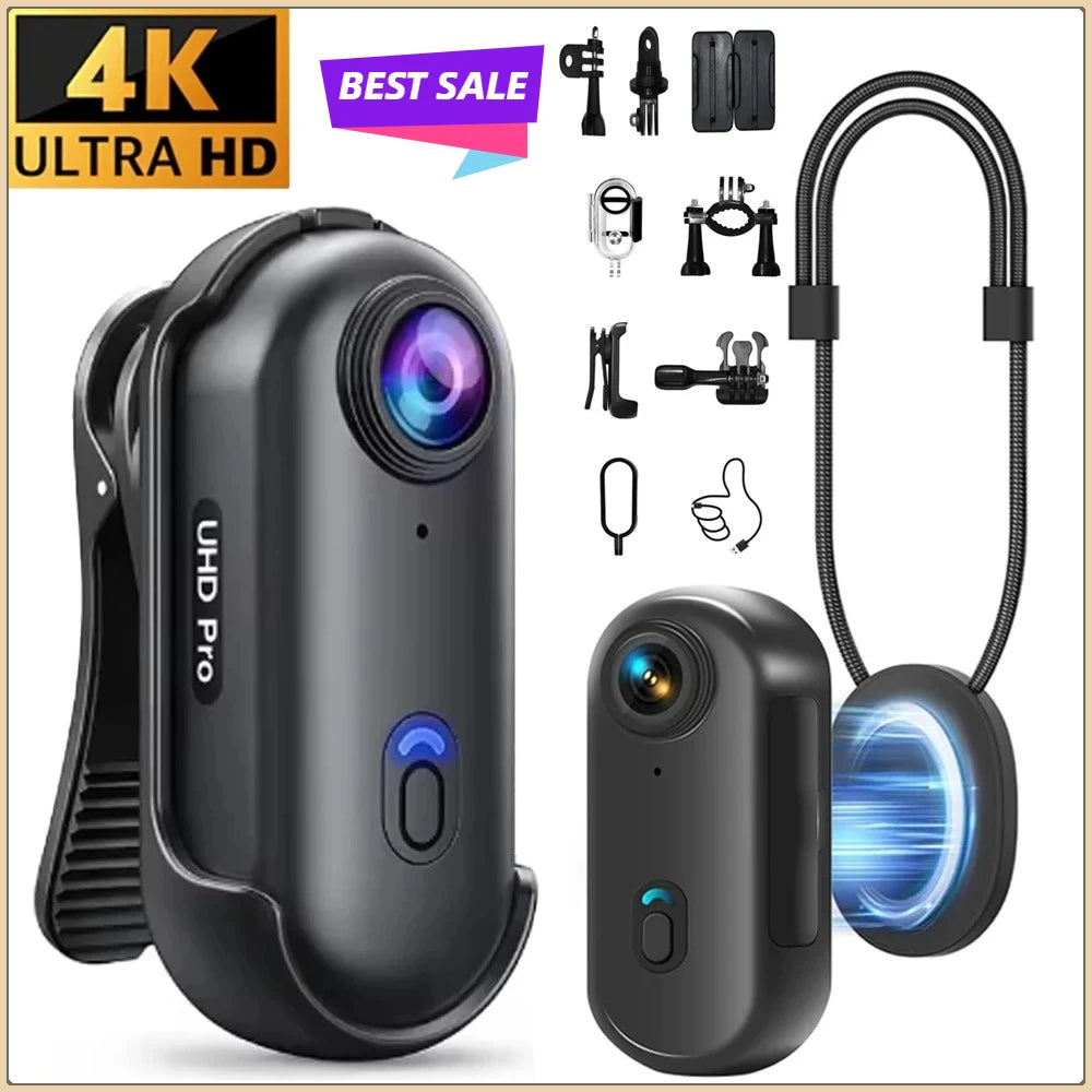 4K Waterproof Body Cam — WiFi Wearable Camera for Bike & Travel