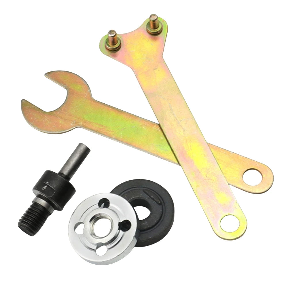 Drill Adapter Universal Drill Adapter with Flange Nut PartsKit, for Cutting Disc Polishing Wheel Metals Handle Holder Adapter