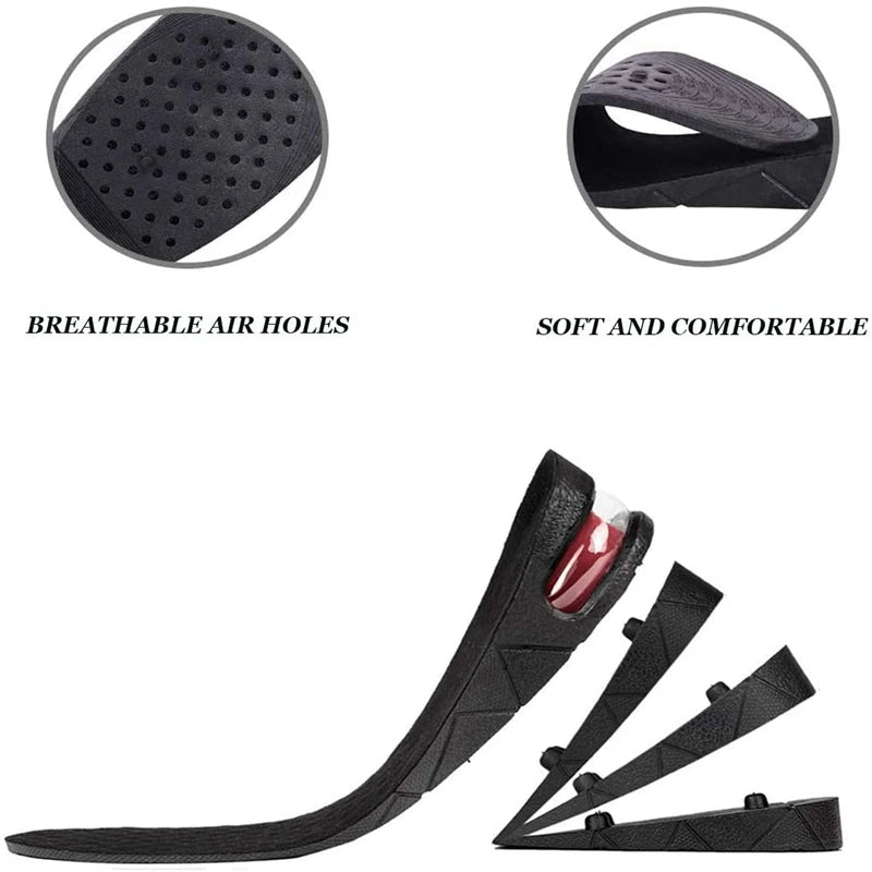Height Increase Insoles Air Shoe Cushion Lift Insert Men Women 3-9cm Invisible Variable Insole Adjustable Cut Taller Support Pad