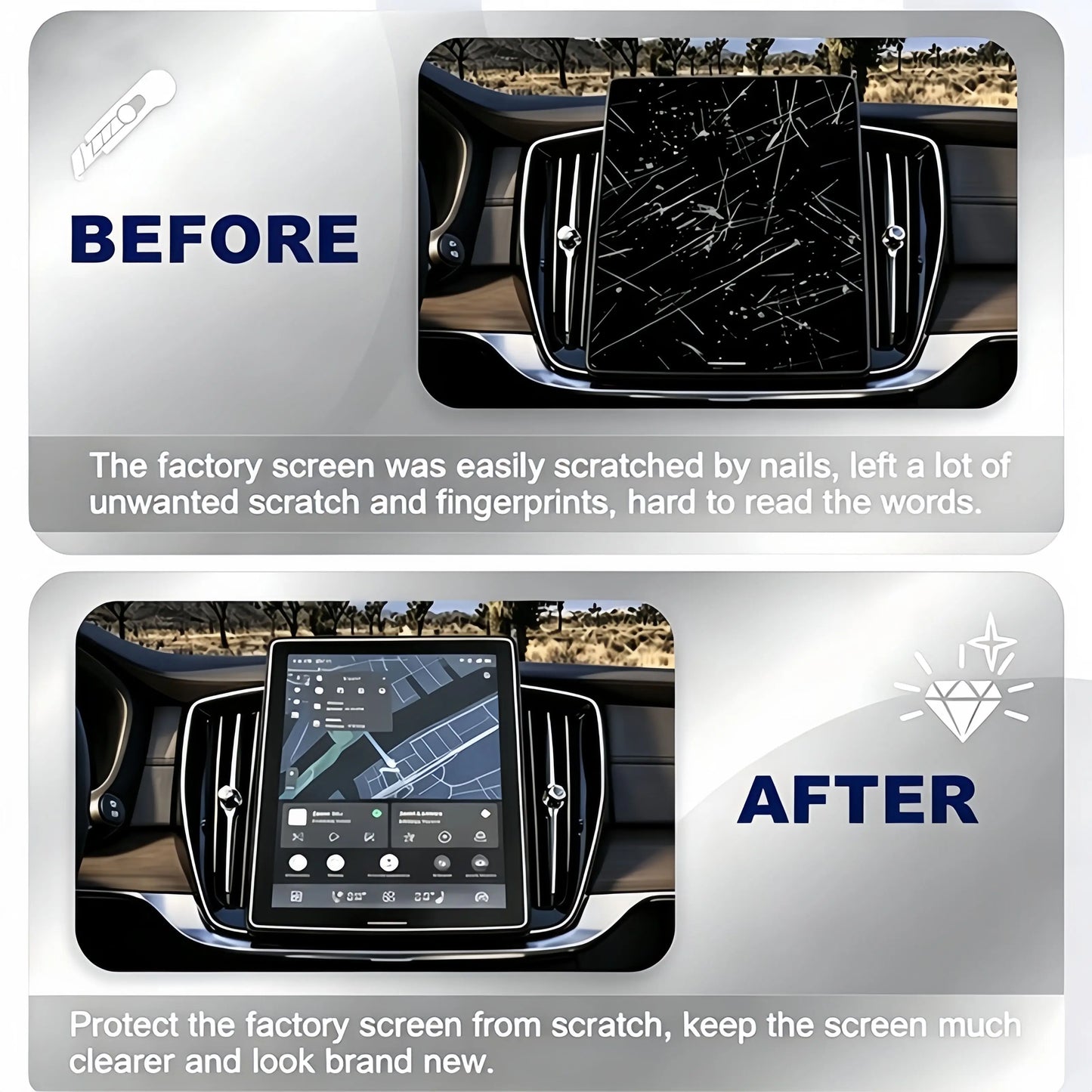 For Toyota RAV4 2026 Car interior GPS navigation matte anti-glare protective film LCD screen tempered glass film accessories