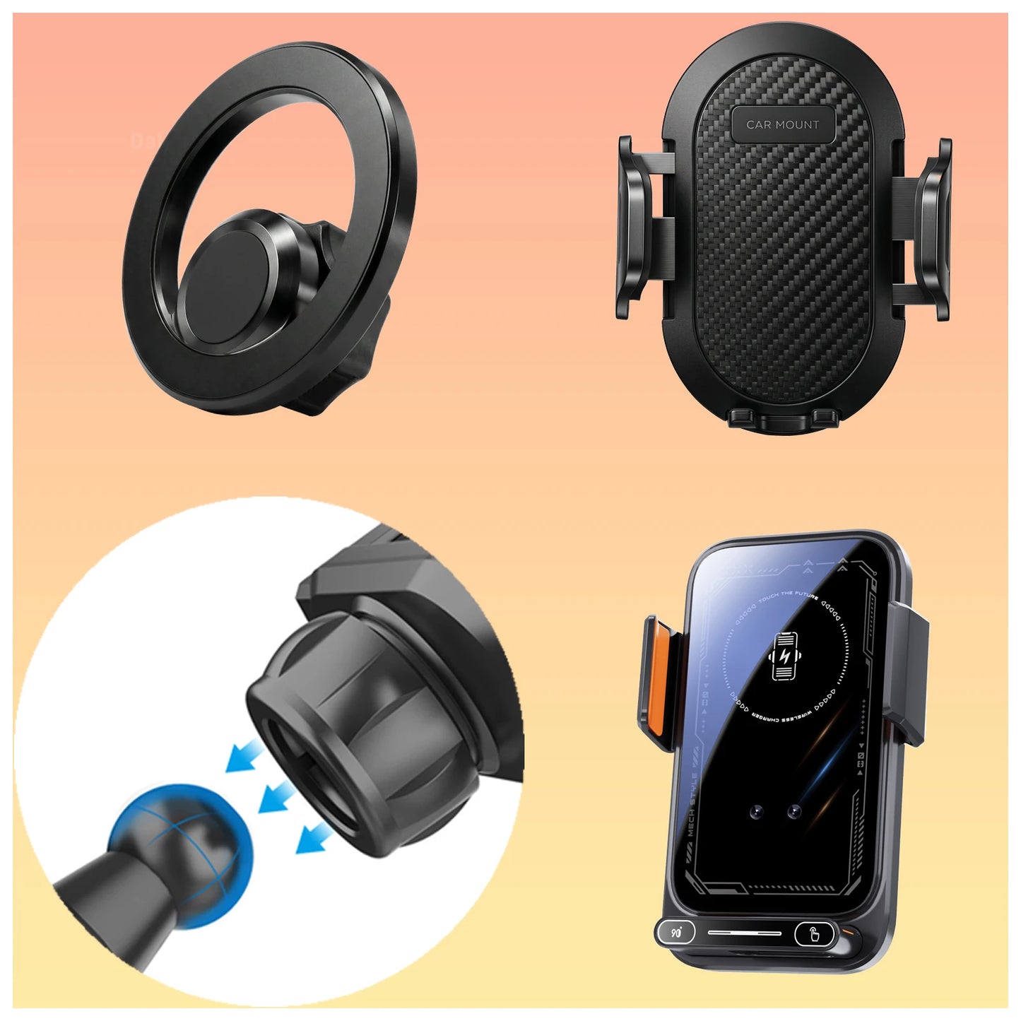 Magnetic Phone Mount with Wireless Charging for Ford F-150 Raptor 2019–2020