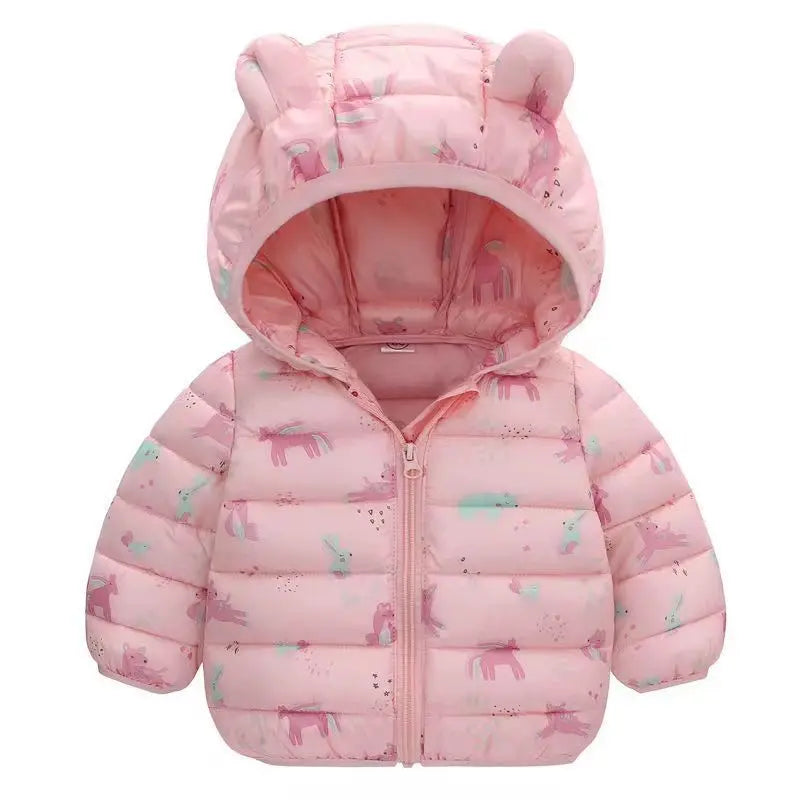 Kids Hooded Puffer Parka - Thick Padded Winter Coat 1-6 Years - photo 7