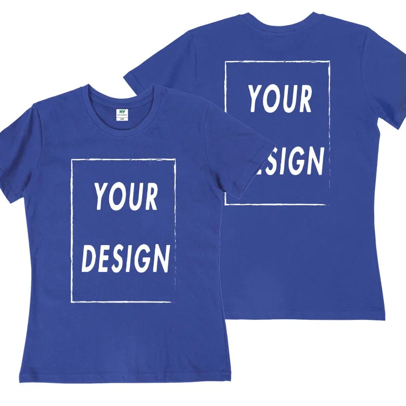 Custom T-Shirt for Men & Women – Add Your Own Design, Text & Logo | Front & Back Print | Team Shirt