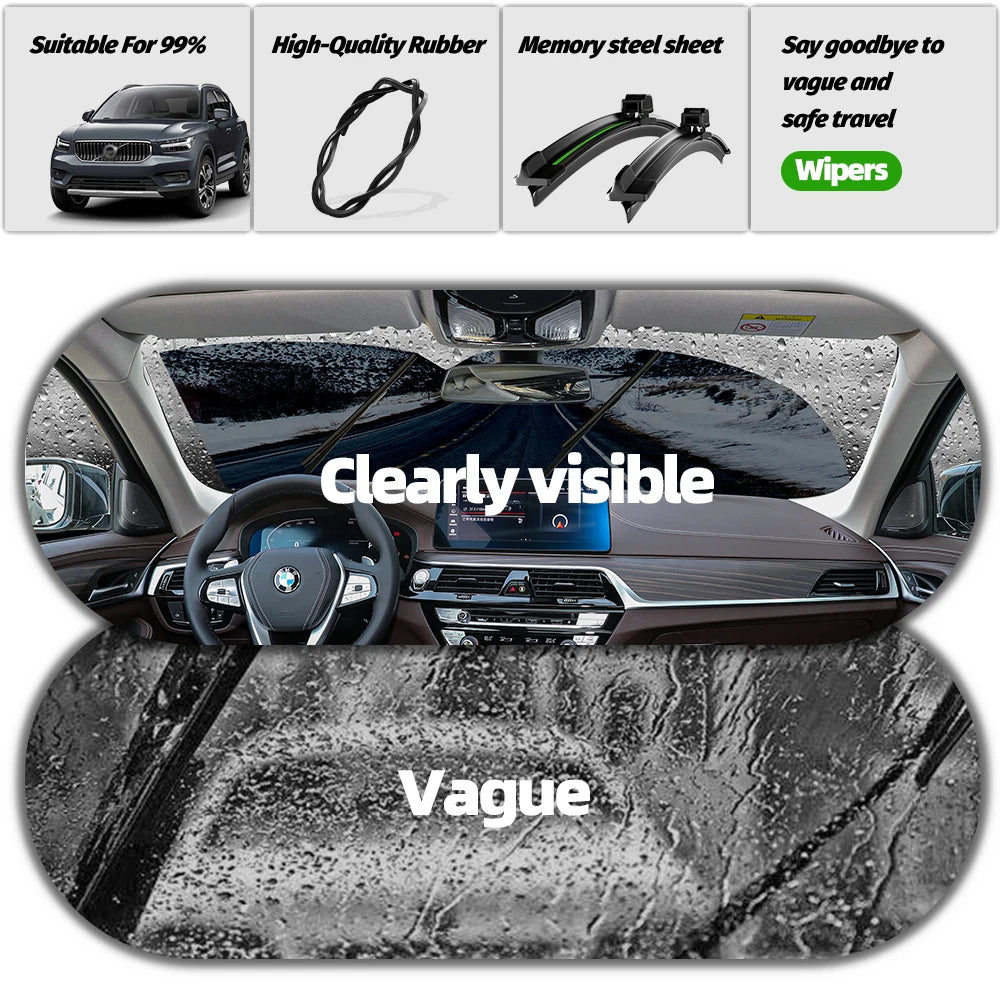 Wiper LHD Front Wiper Blades For Toyota Prius 2009 - 2015 Windshield Windscreen Window Brushes 26"+16" Accessories