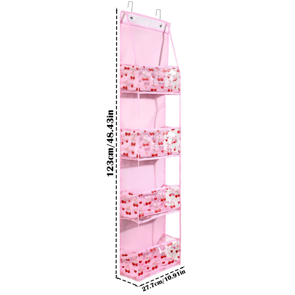 4/6-Tier Hanging Storage Bag Foldable Organizer Over-The-Door Holder For Hair Accessories Snacks Toys Clothes Storage Holder