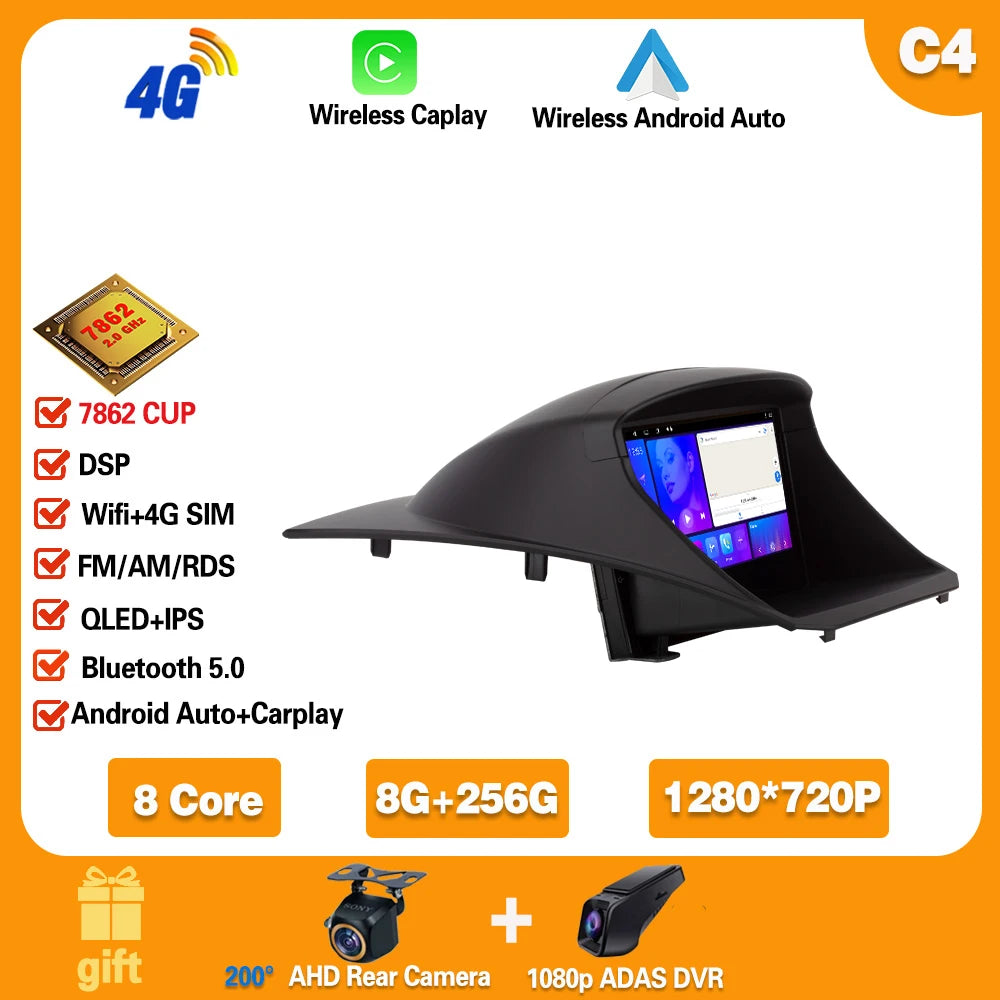 Car Stereo with Apple CarPlay & Android Auto, Compatible with Ford Fiesta Mk6 (2008-2019)