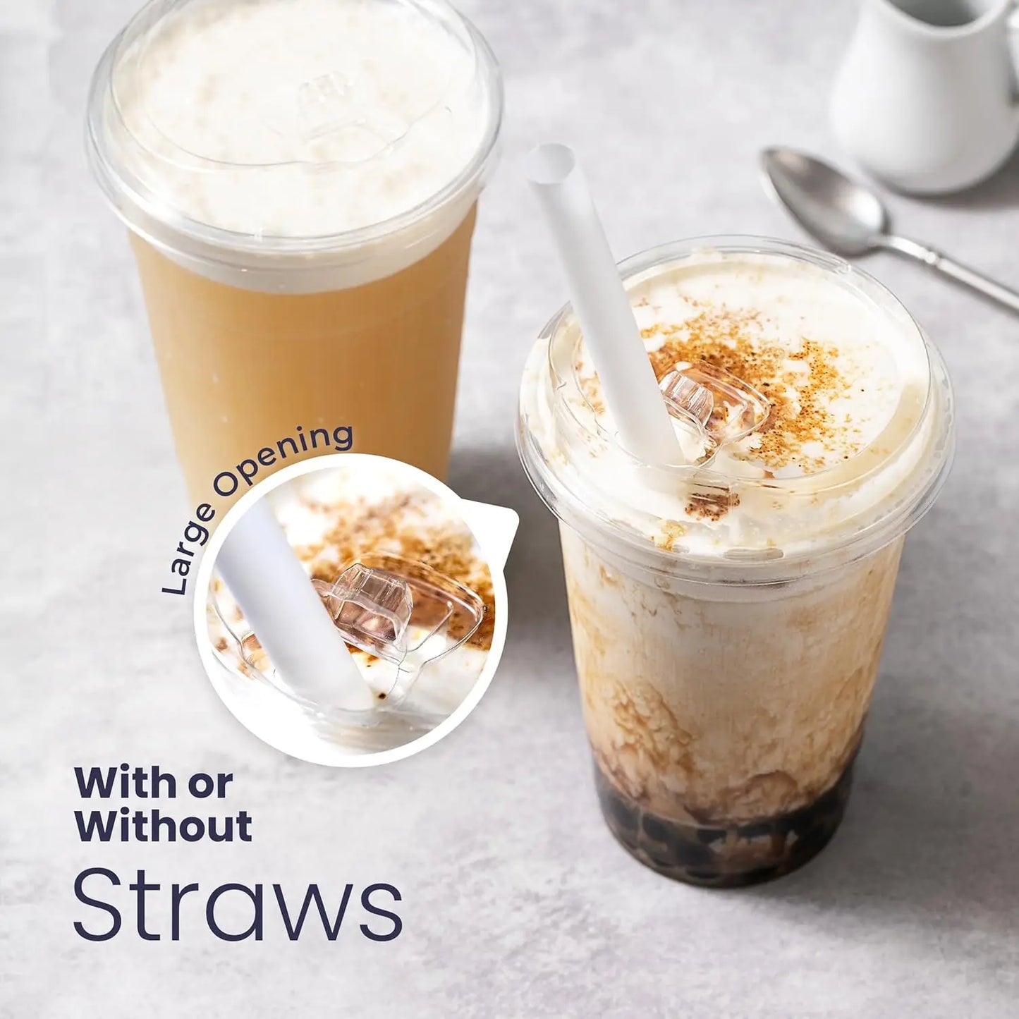 10 Sets Clear Plastic Cup with Sip lids 12//20/16 Disposable Cups for Iced Coffee or Juice Party  Smoothie Milkshake Cold Drinks
