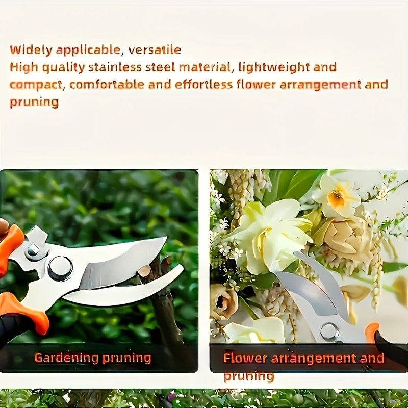 This gardening shear is super easy to use! A good helper for gardening, worry-free and practical gardening hinge and gardening