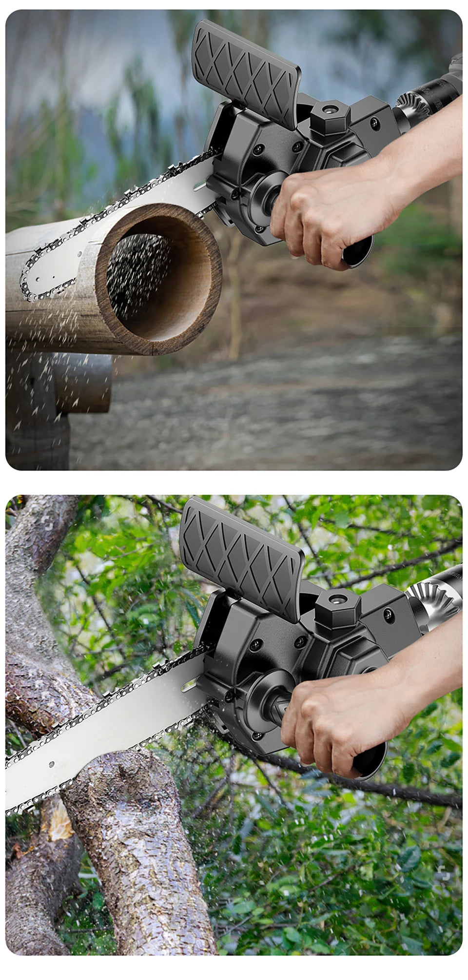 JANGKLIFE 4/6 Inch Electric Drill Modified To Electric Chainsaw adapter Tool Portable Conversion Head Kits Woodworking Pruning