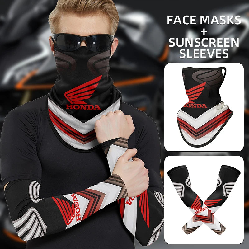 Outdoor motorcycle windproof and UV resistant face mask arm cover For Honda CRF CB CR XR CRM CBR 125R CBR600RR CB1000R
