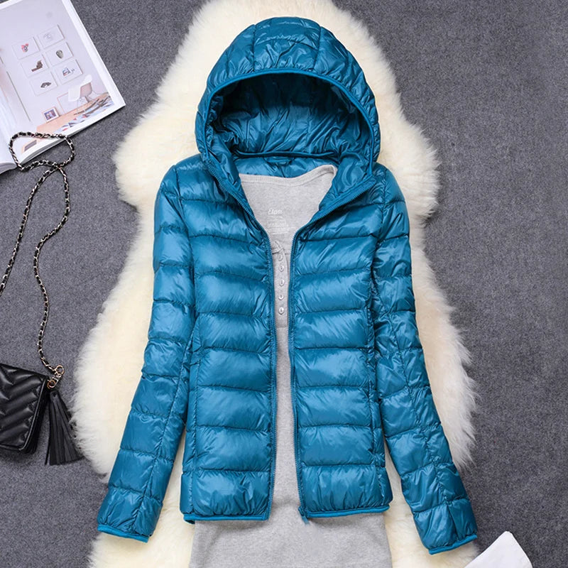 Women's Packable Hooded Puffer Jacket - Plus Size Lightweight Coat - photo 4