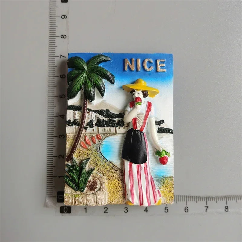 France  Paris Fridge Magnet Souvenir Carcassonne Cannes Imanes Para Riviera Arch of Triumph NICE Magnetic Stickers Home Decor