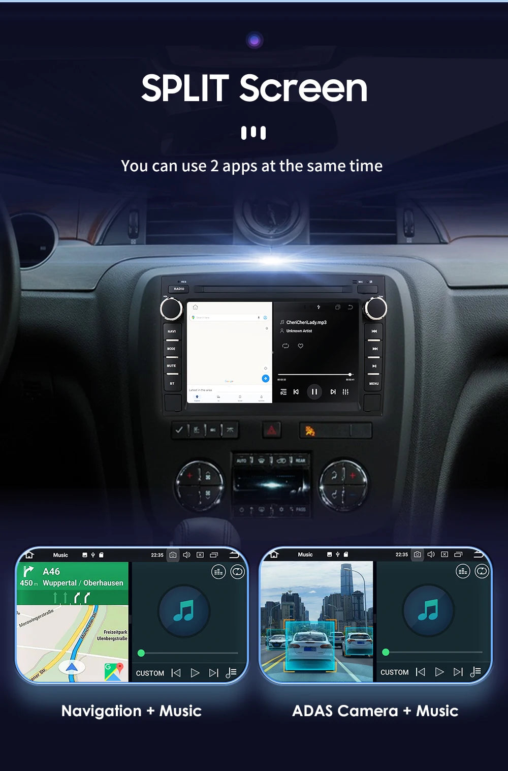 7" Android Car Stereo with GPS & Bluetooth — Chevrolet Silverado, Impala, Traverse & GMC Sierra