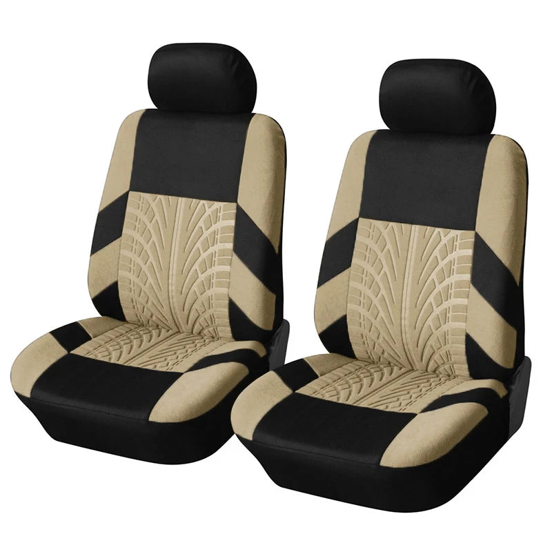 Universal Car Seat Covers 5 Pc Set with Tire Track Detail