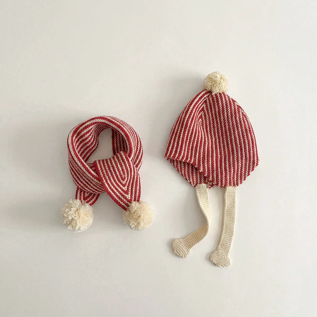 Kids Knit Hat and Scarf Set - Winter Neck Warmer Set 2-6T - photo 6