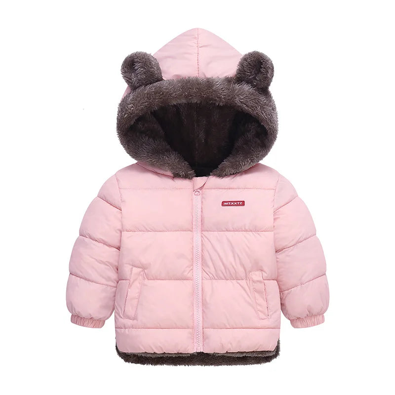 Kids Fleece Lined Hooded Coat - Padded Winter Jacket for Boys & Girls - photo 7