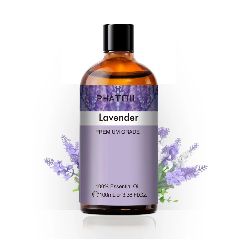 100ml Pure Essential Oil for Diffusers — Aromatherapy (Lavender, Rose, Peppermint & More)