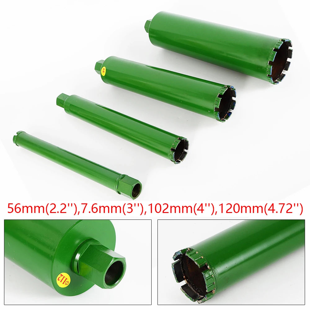 4pcs Wet Diamond Core Drill Bit Sets Concrete Brick Granite Core Drill Bit 2.2'' 3'' 4'' 5'' For Drilling Holes In Hard Concrete
