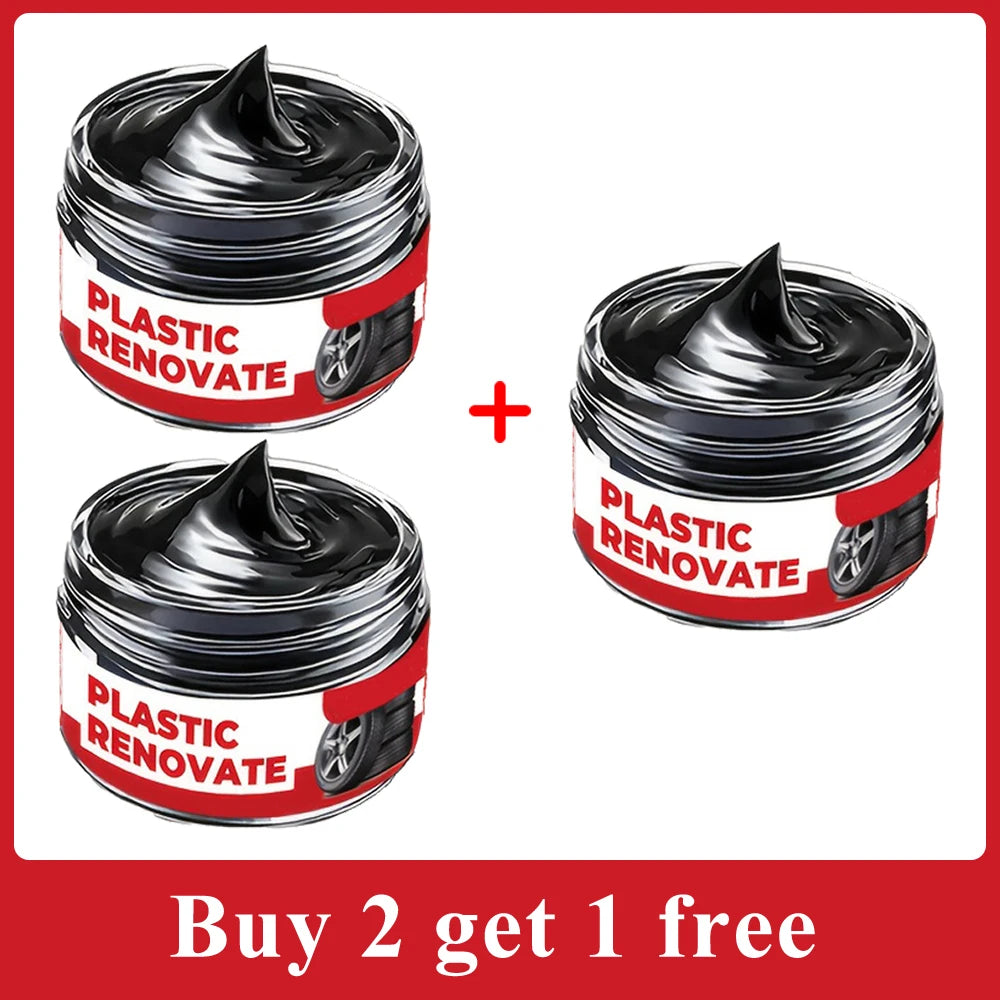 Car Interior Scratch Repair Paste Shine Restoration Black Interior Dashboard Plastic Surfaces