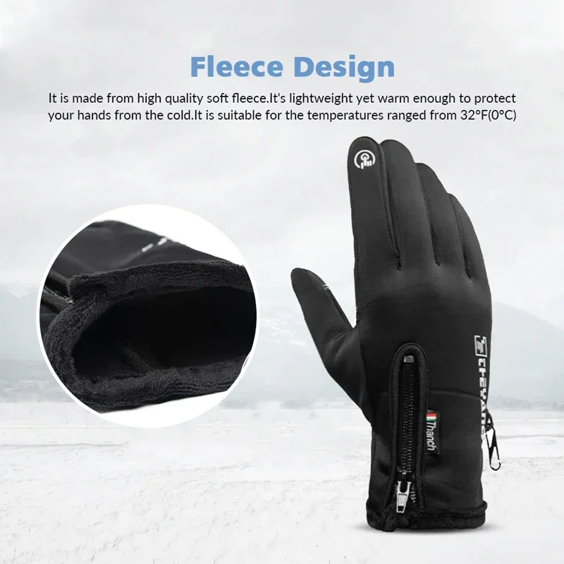 Thermal Touchscreen Winter Gloves, Windproof Ski Gloves