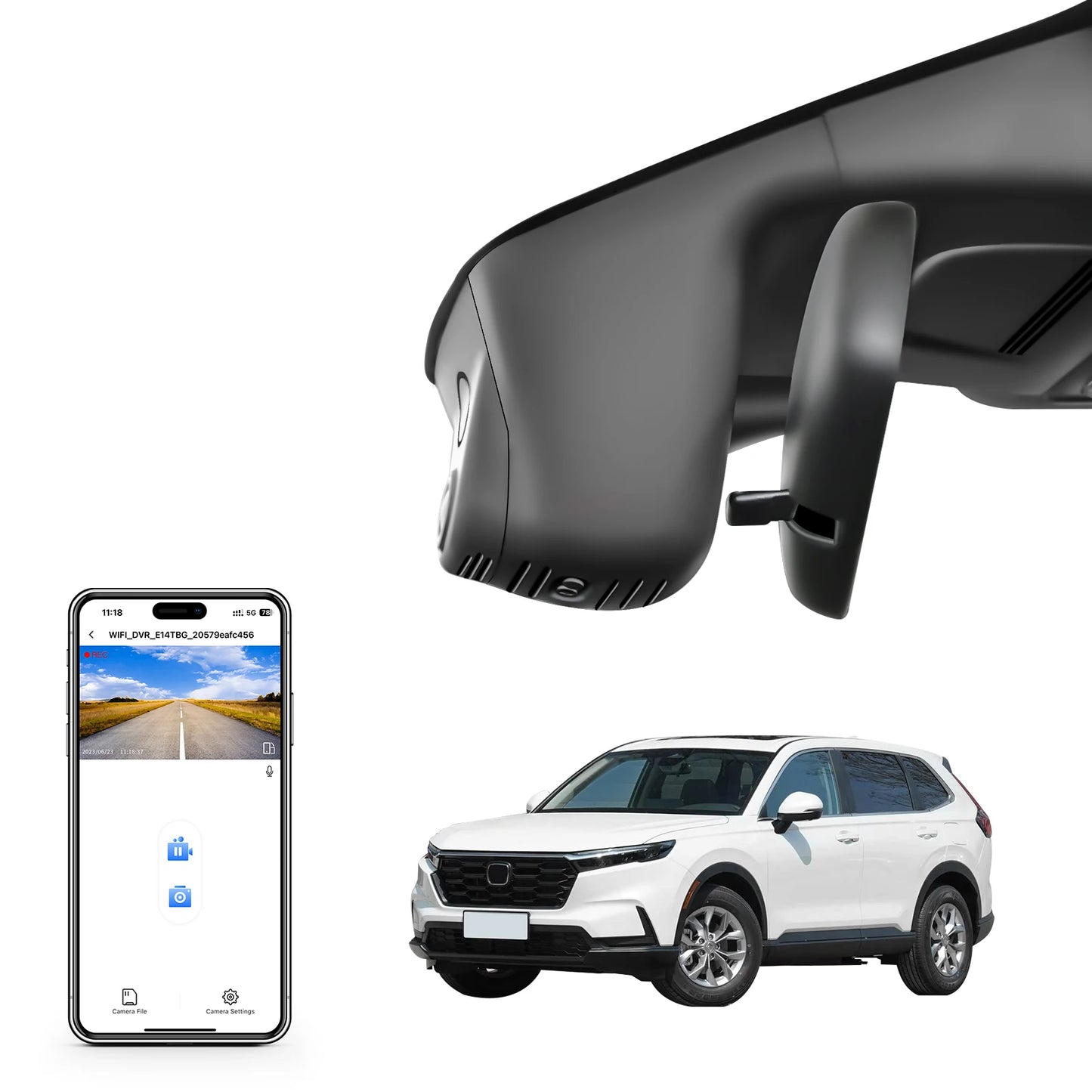 Mangoal 4K OEM-Style Dash Cam — Honda CR-V & CR-V Hybrid Gen6 (2023-2026)
