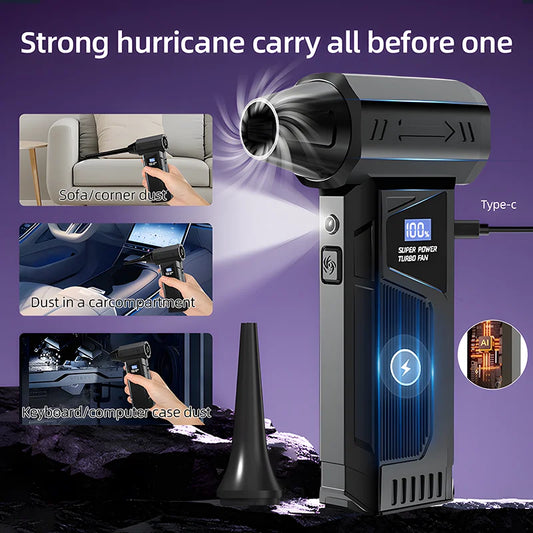 Powerful Air Blower 130000RPM Turbo Jet Blower Brushless Vacuum Cleaner For PC/Keyboard/Home/Car Cleaning Air Duster Fan Blower