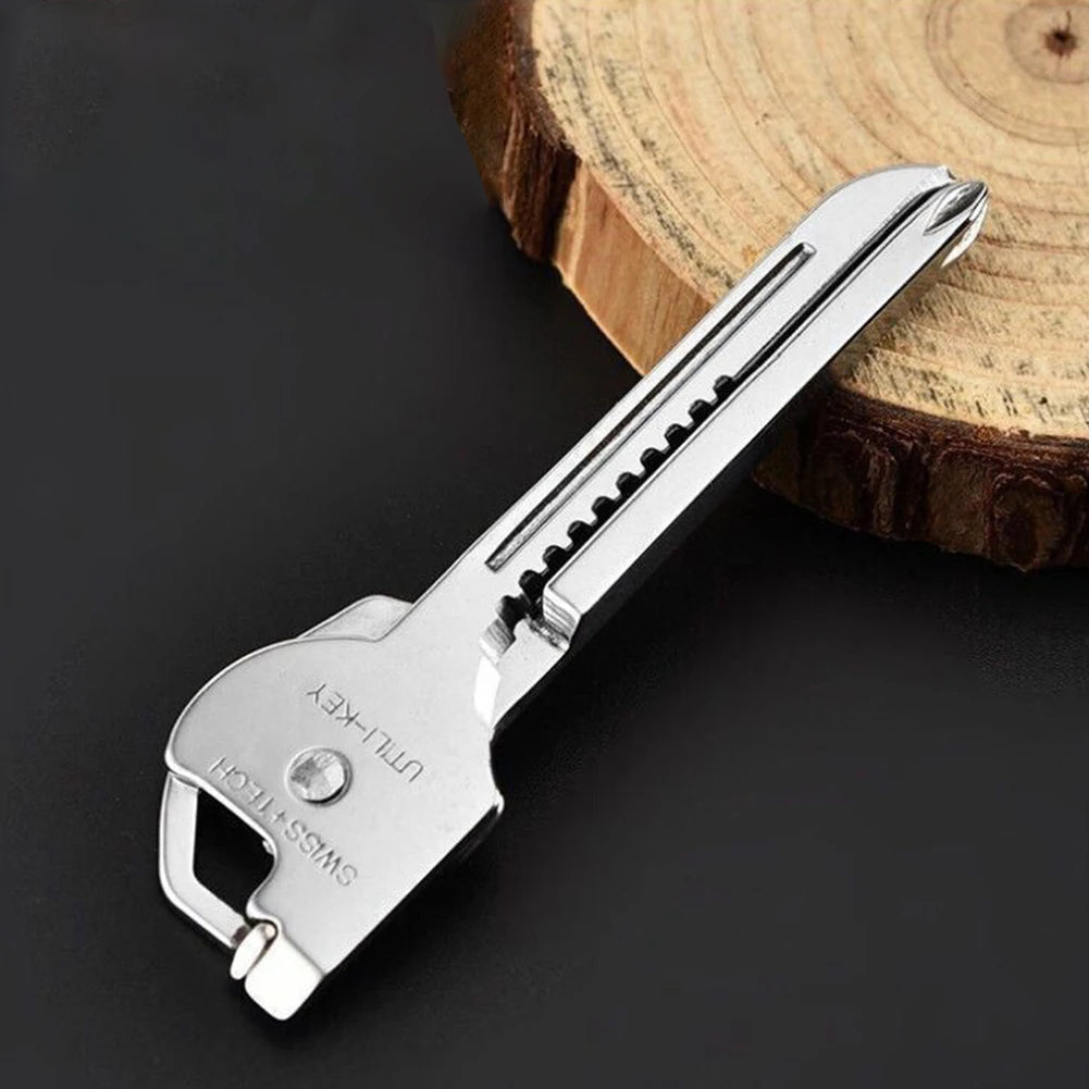 Multi Function Pocket Tool 6 In 1 Keychain Screwdriver Bottle Opener EDC Utility Outdoor Survival Rescue Folding Plier KeyRing