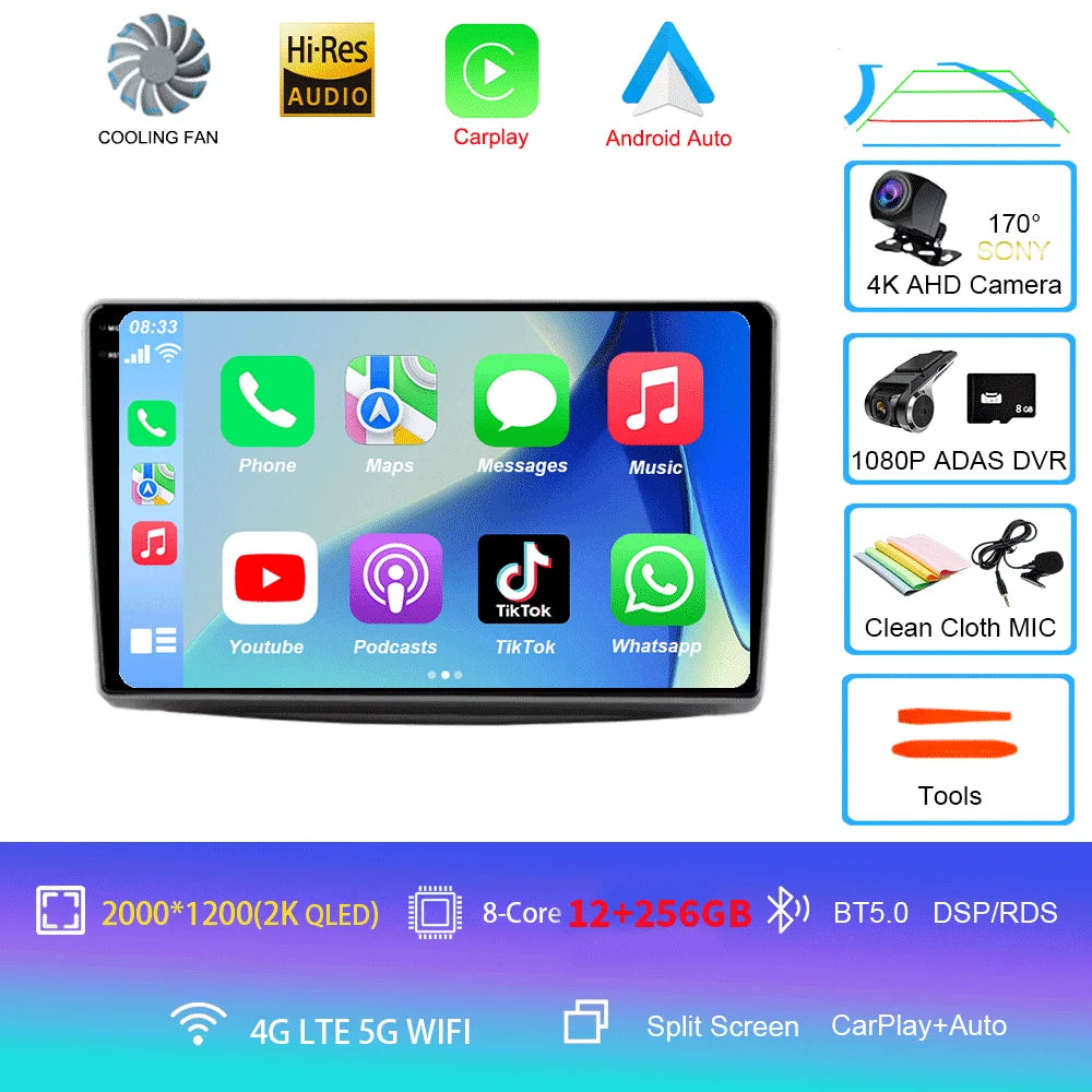Car Radio For Alfa Romeo MiTo 2008 - 2016 Multimedia Video Player Wireless Carplay And Wireless Android Auto Portable Universal