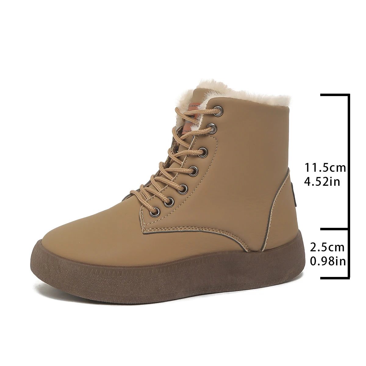 Women's Plush Lined Flat Snow Boots - Anti-Slip Winter Boots - photo 9