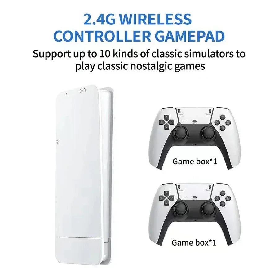 Wireless Gamepads M15 Game Stick Mini TV Handheld Game Console Video Game 256G 20000Plus Retro Game HD Output Two Player for PS1