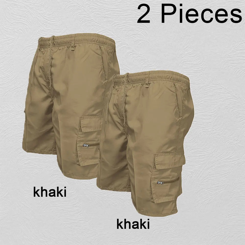Men's Cargo Shorts – Casual Big Pocket Sports Slacks, Cargo Panel Trousers, Plus Size