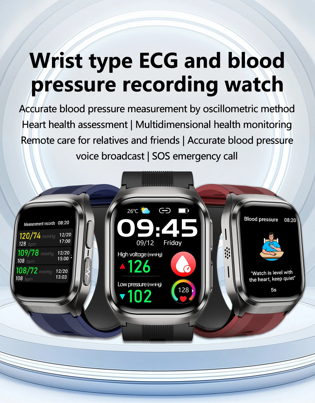 2026 New Upgrade AI Diagnostic  Airbag  Precise Blood Pressure Health SmartWatch Uric Acid ECG Blood lipids Smartwatch Men Women