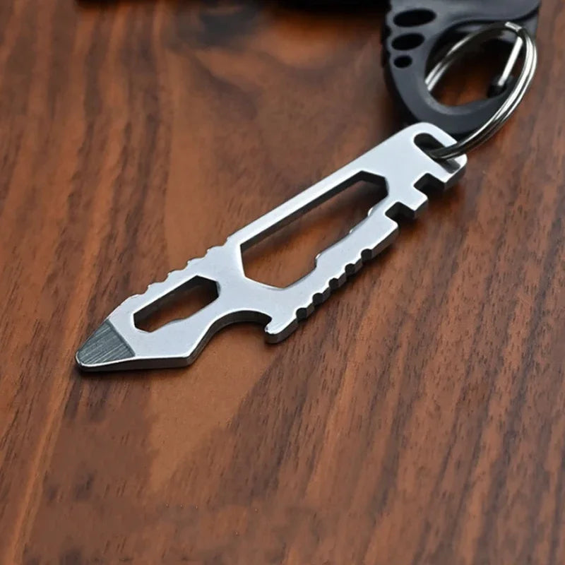 NEW MINI Multifunctional Tainless Steel Pry Bar, New Mini EDC Hex Wrench, Bottle Opener, Portable Outdoor Bicycle Repair Tool