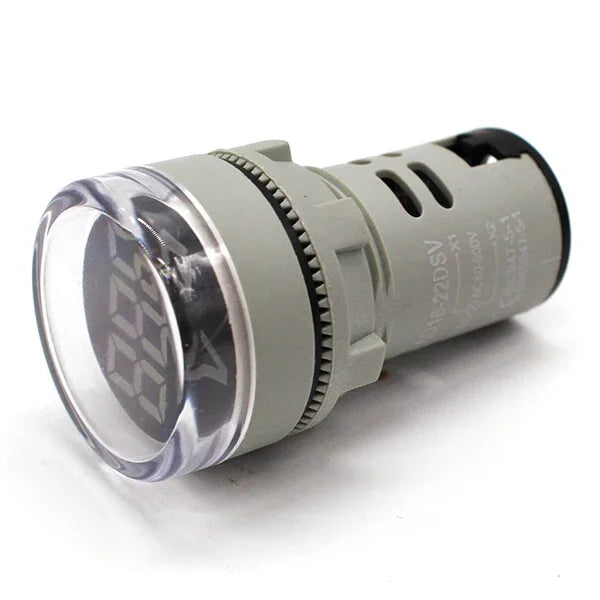 Mini LED Digital Display Voltmeter Alternating Current 60V-500V Digital Display Indicator Aperture 22mm Signal Lamp