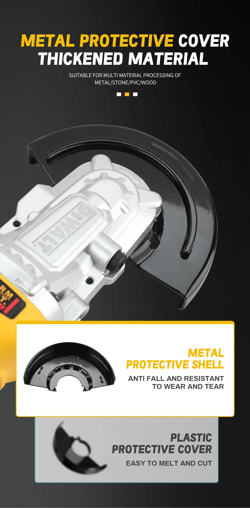 DEWALT  DCG405FN Angle Grinder 18V Brushless Motor Cordless Cutting Machine 125mm Rechargeable Handheld Polishing Machine
