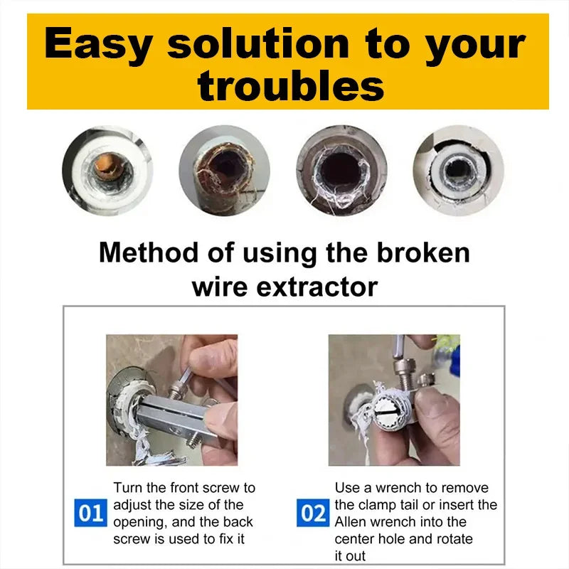 Universal Extractor for Water Pipe Breakage Multi Specification Wire Extractor Water-tap Screw Remover Angle Valve Repair Tools