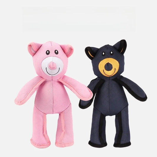 Teddy Bear Squeaky Dog Toy - Heavy Duty Plush for Chewers