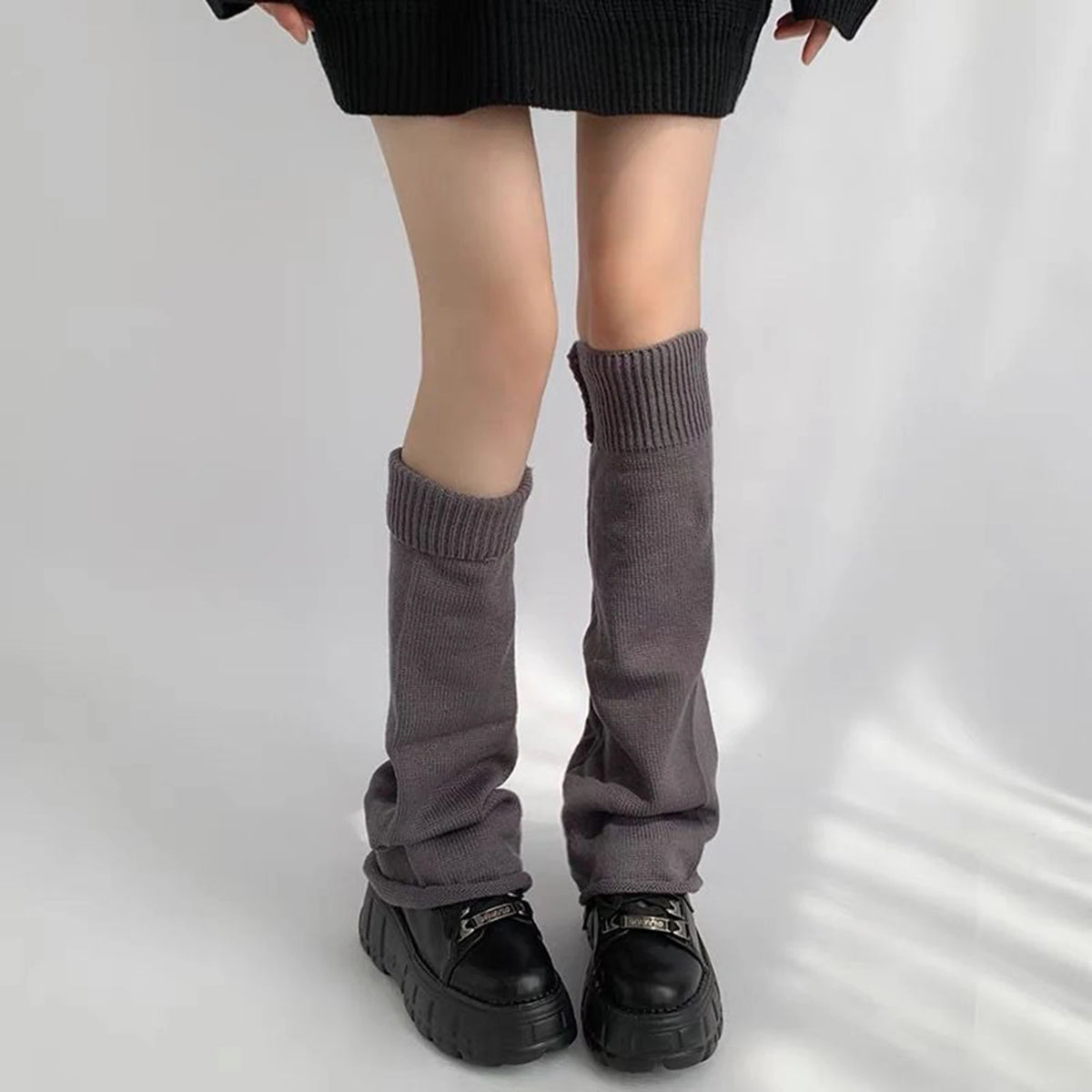 Women's Fluffy Knit Leg Warmers and Arm Warmers