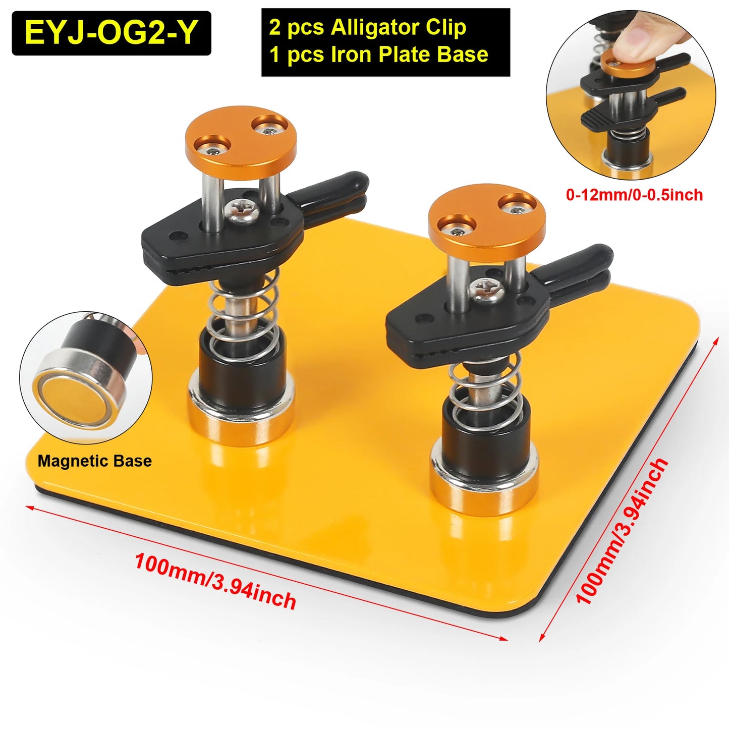 Toolour Magnetic Helping Hands Soldering Tool Press Adjust Distance PCB Clip Solder Wire Holder for Soldering/Electronics Repair