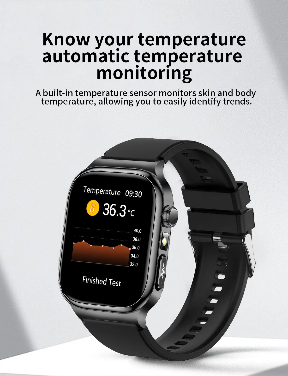 2026 Five-Organ Health Smart Watch – Body Fat, Uric Acid, ECG, Blood Pressure & Bluetooth Call | Men & Women
