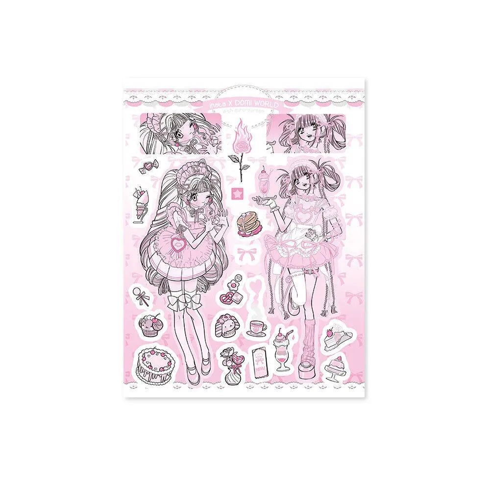 1/7 Pcs New Domi Character Stickers Korean Alternatives for Instagram Hot Girl Stickers DIY Phone Case Journal Materials