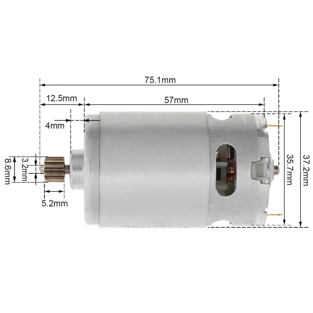 RS550 12 Teeth DC Motor 10.8V/12V/14.4V/16.8V/18V/21V/25V Screwdriver Drill ELectric Motor with High Torque Gear Box