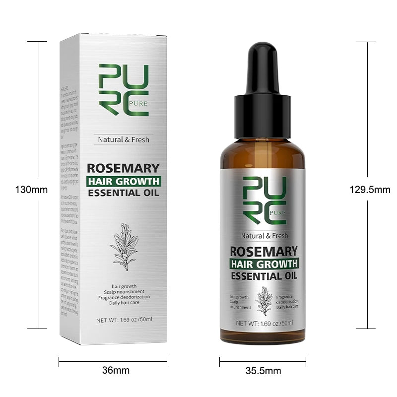 PURC Rosemary & Ginger Hair Growth Oil Treatment – Anti-Frizz, Anti-Dandruff (50ml)