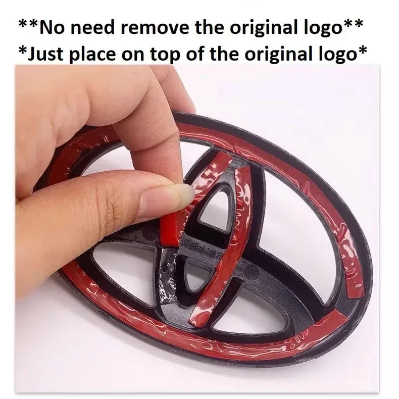 3D Car Emblem sticker For Toyota Front Grill Hood Rear Trunk Logo Corolla Camry RAV4 Hilux Yaris Prius Prado Badge Accessory